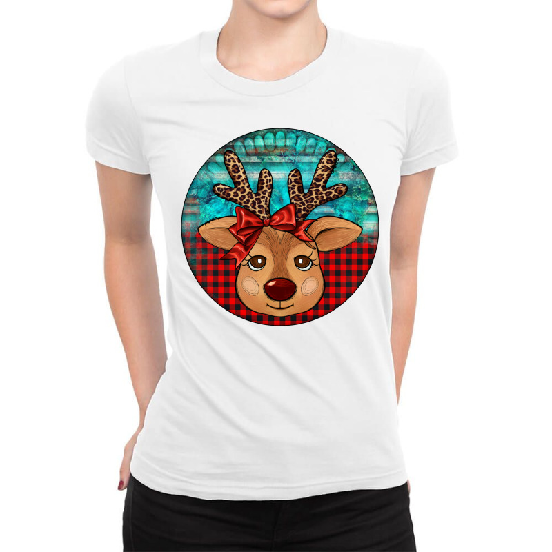 Reindeer Christmas Ladies Fitted T-shirt | Artistshot