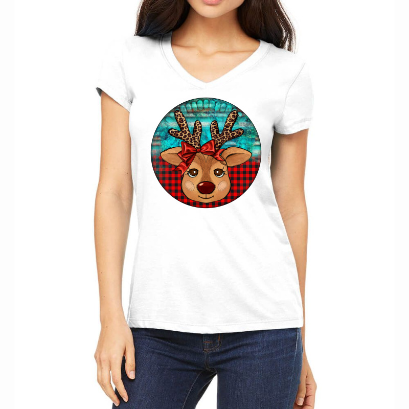 Reindeer Christmas Women's V-neck T-shirt | Artistshot