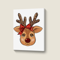 Reindeer Face Portrait Canvas Print | Artistshot