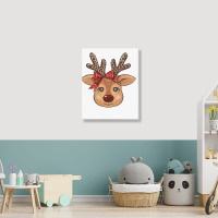 Reindeer Face Portrait Canvas Print | Artistshot