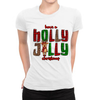 Hava A Holly Jolly Christmas Reindeer Ladies Fitted T-shirt | Artistshot