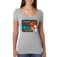 Let It Snow Reindeer And Snowman Women's Triblend Scoop T-shirt | Artistshot