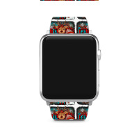 Let It Snow Reindeer And Snowman Apple Watch Band | Artistshot