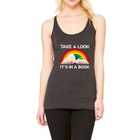 Vintage Sunset Rainbow Take A Look It S In A Book Reading T Shirt Racerback Tank | Artistshot