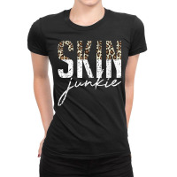 Vintage Skin Junkie Leopard Skin Esthetician Skincare T Shirt Ladies Fitted T-shirt | Artistshot