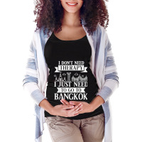 Bangkok Thailand City Skyline Map Maternity Scoop Neck T-shirt | Artistshot