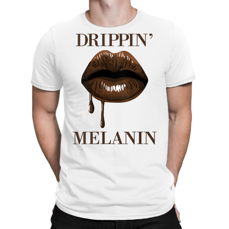 Womens Drippin Melanin Lips Black History Pride Blm African Women Tank T-shirt | Artistshot