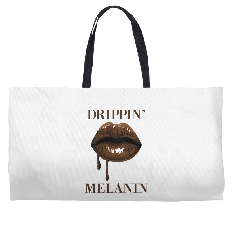 Womens Drippin Melanin Lips Black History Pride Blm African Women Tank Weekender Totes | Artistshot