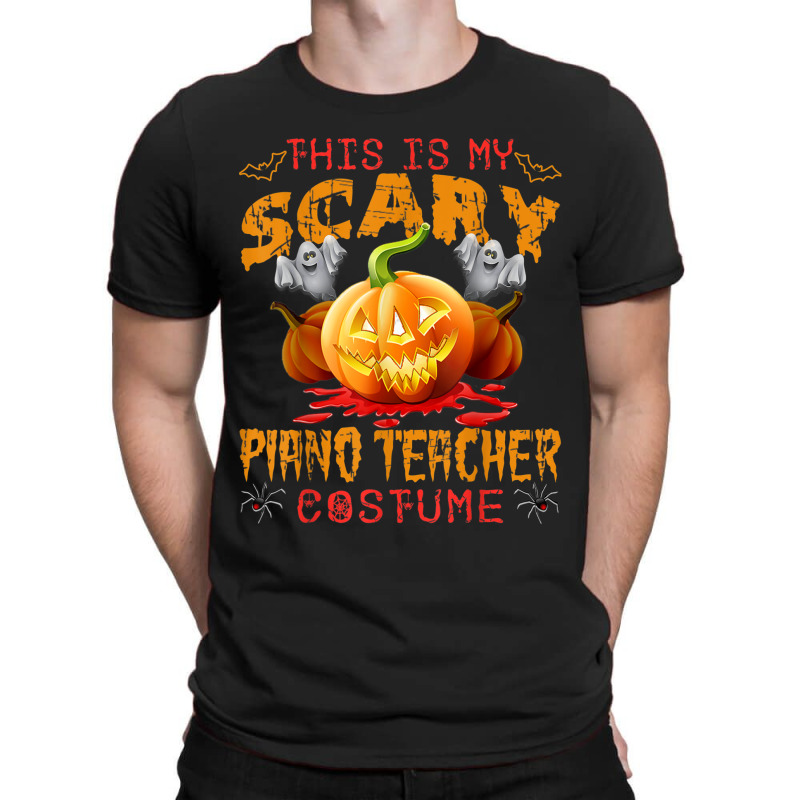 This Is My Scary Piano Teacher Costume Pumpkin Halloween Design Charac T-shirt | Artistshot