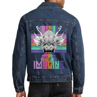 Womens Imagine Magical And Mythical Fantasy Dragons Character Videogam Men Denim Jacket | Artistshot