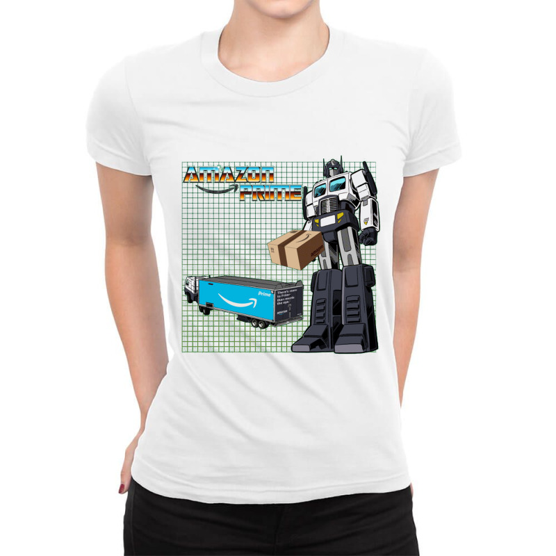 Amazon Prime (optimus) Transformers Truck  Transformers Ladies Fitted T-Shirt by nbobatiga | Artistshot