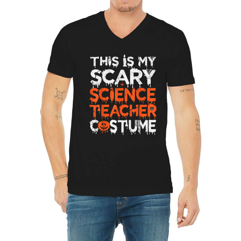 This Is My Scary Science Teacher Costume Characters Cartoon Gifts V-neck Tee | Artistshot