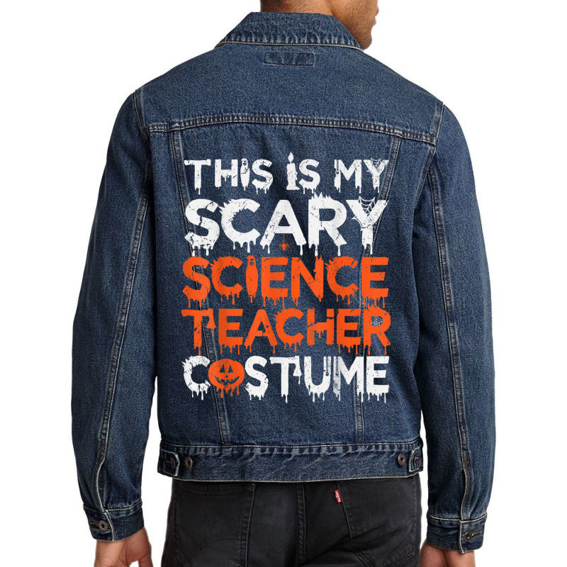 This Is My Scary Science Teacher Costume Characters Cartoon Gifts Men Denim Jacket | Artistshot