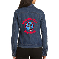 Vaccinated, Bitches   Vaccinated Ladies Denim Jacket | Artistshot