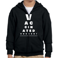 Vaccinated Eye Chart   Vaccinated Youth Zipper Hoodie | Artistshot