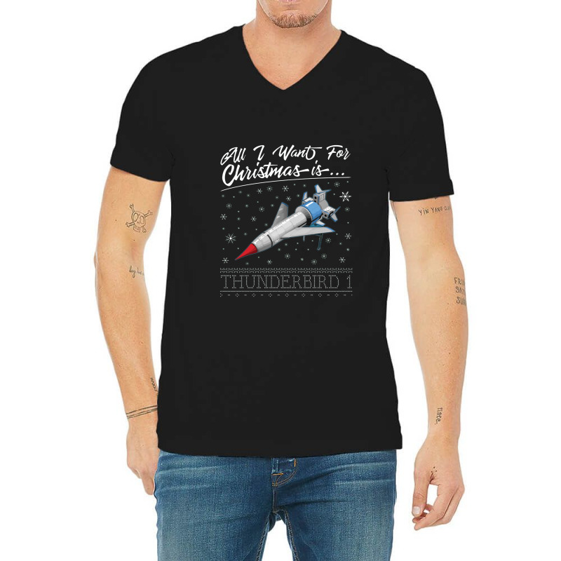 All I Want For Christmas Is Thunderbird V-neck Tee | Artistshot