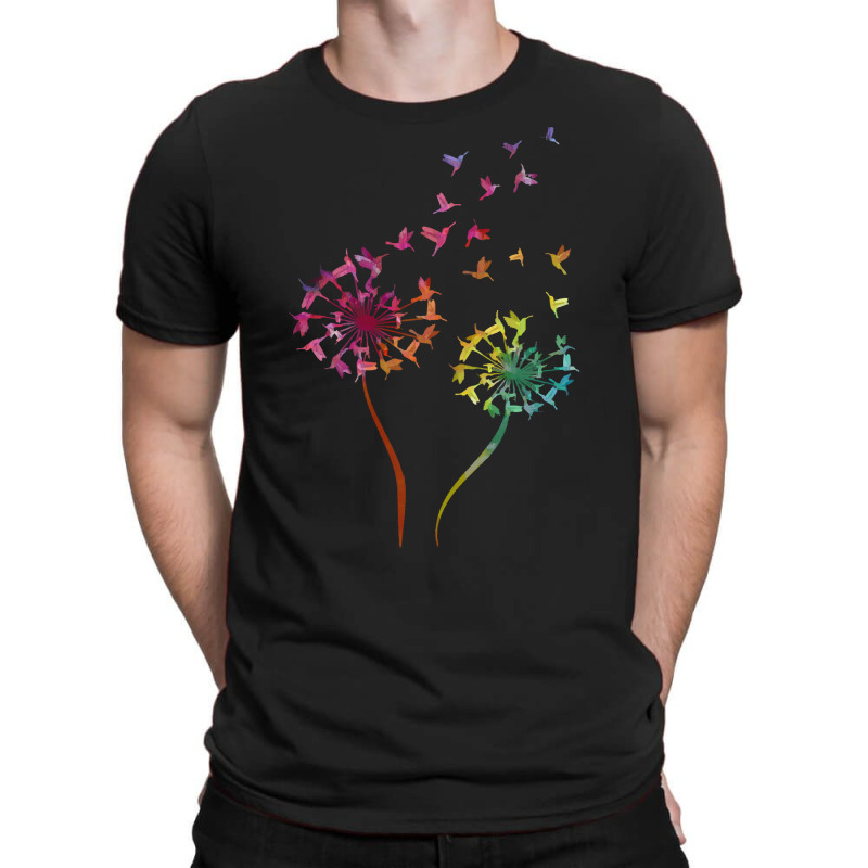 Flower Dandelion Hummingbird T  Shirt Tie Dye Dandelion Hummingbird Fl T-Shirt by orangesagreement | Artistshot