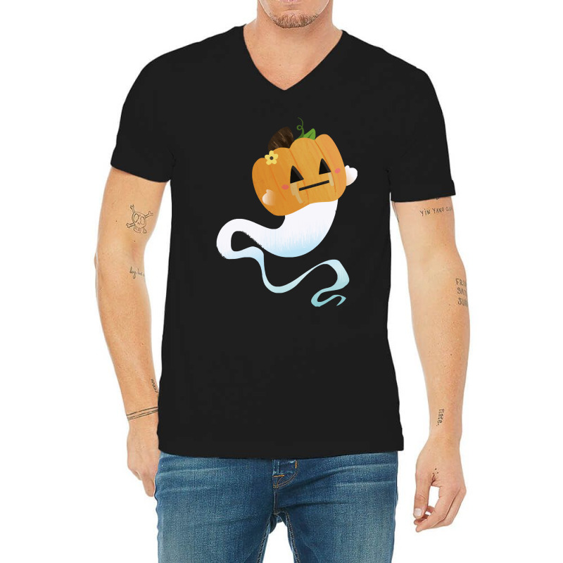 Ghost T  Shirt Pumpkin Head Ghost T  Shirt V-Neck Tee by orangesagreement | Artistshot