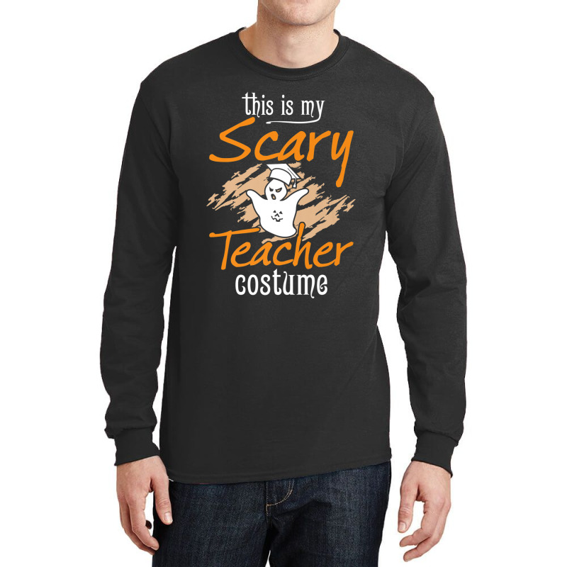 This Is My Scary Teacher Costume Funny Halloween Mask Long Sleeve Shirts | Artistshot