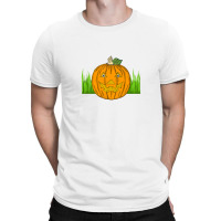 Pumpkin On The Grass T-shirt | Artistshot