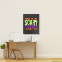 This Is My Scary Teacher Costume Halloween Cute Animations Characters Portrait Canvas Print | Artistshot