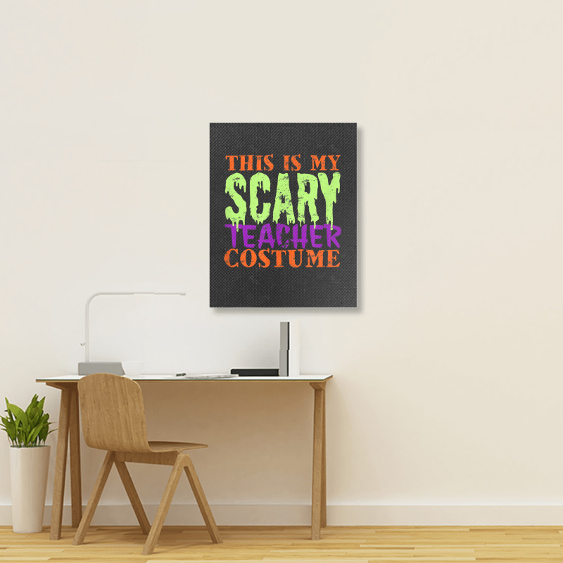 This Is My Scary Teacher Costume Halloween Cute Animations Characters Portrait Canvas Print | Artistshot