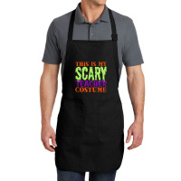 This Is My Scary Teacher Costume Halloween Cute Animations Characters Full-length Apron | Artistshot