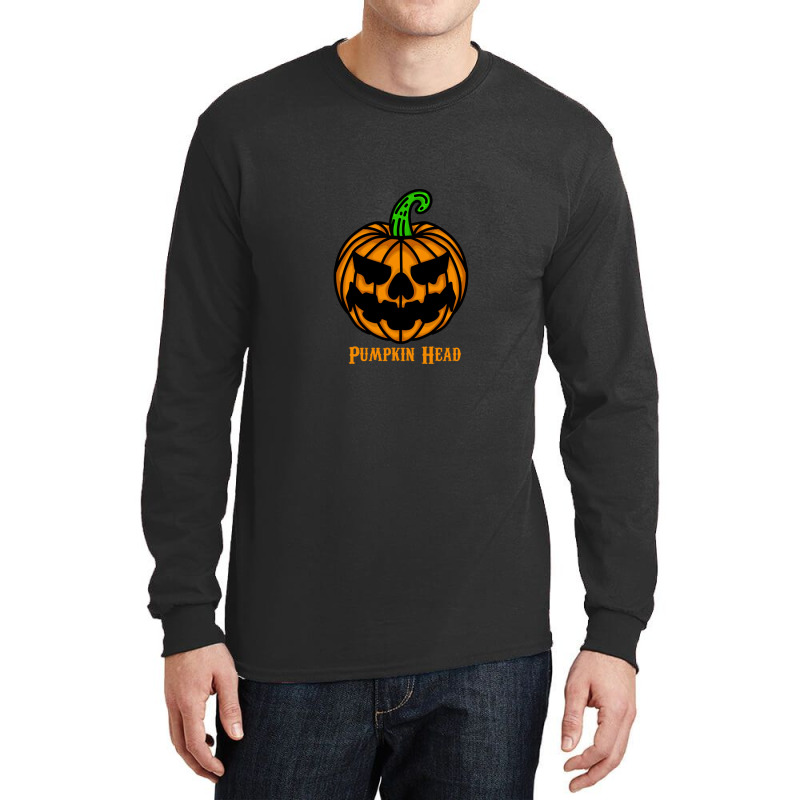 Pumpkin Head Long Sleeve Shirts by mshel tyan | Artistshot