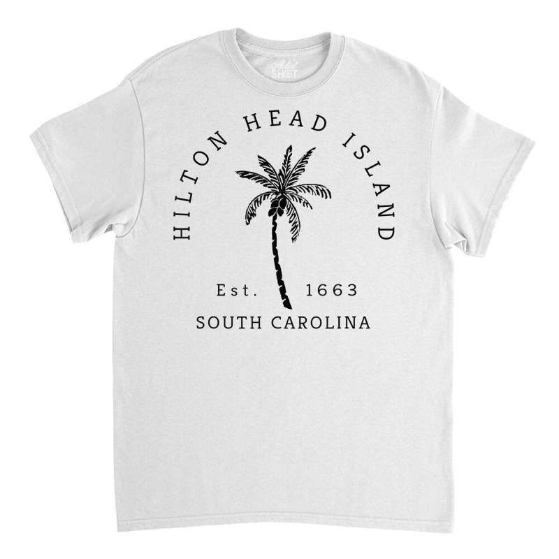 Retro Cool Original Hilton Head Island Palm Tree Novelty Art T Shirt Classic T-shirt by RolaLuken | Artistshot