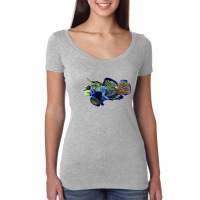 Womens Mandarin Goby Dragonet Saltwater Reef Aquarium Fish Tank V Neck Women's Triblend Scoop T-shirt | Artistshot