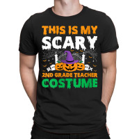 Womens Funny This Is My Scary 2nd Grade Teacher Costume Halloween Gift T-shirt | Artistshot