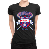 Distressed Look Cub Party Tailgate Sport Gameday Fan Gift T Shirt Ladies Fitted T-shirt | Artistshot