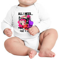 All I Need Is Love And Sewing And A Dog For Light Long Sleeve Baby Bodysuit | Artistshot