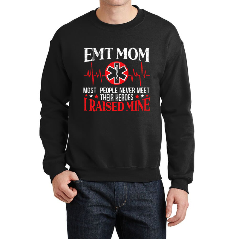 Womens Emt Mom Emergency Medical Technician Mothers Day Ambulance Crewneck Sweatshirt | Artistshot