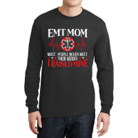 Womens Emt Mom Emergency Medical Technician Mothers Day Ambulance Long Sleeve Shirts | Artistshot