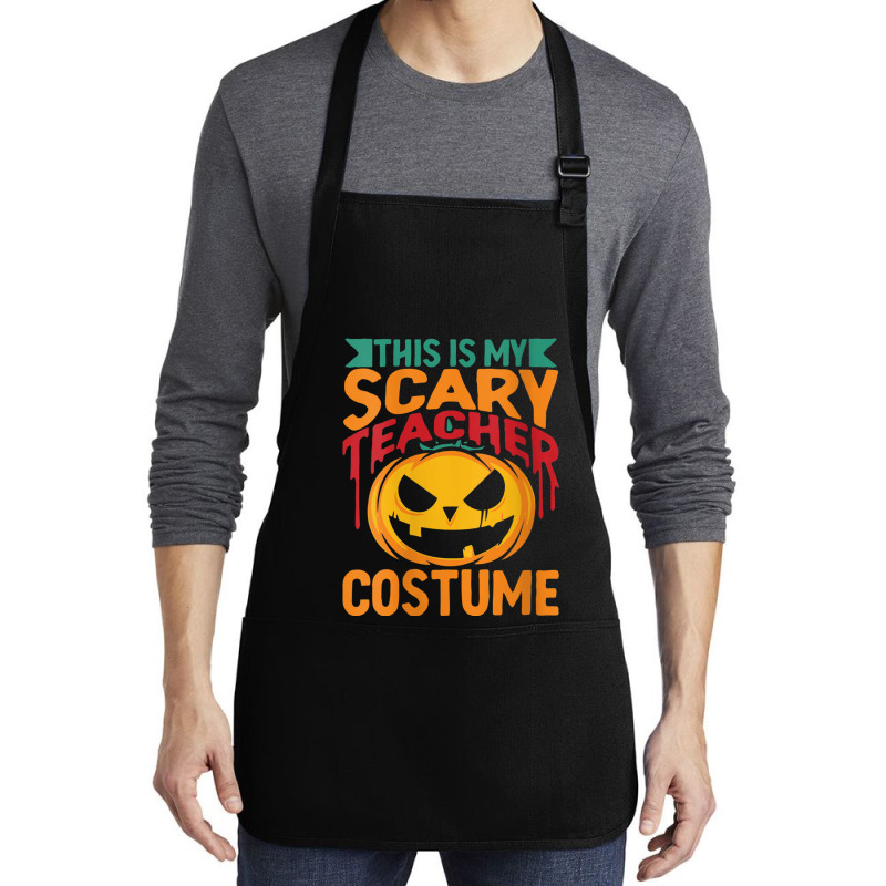 Womens This Is My Scary Teacher Lazy Halloween Costume Design Characte Medium-length Apron | Artistshot