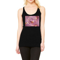 3d Illustration Hypnotic Pattern Abstract Pink With Gold Racerback Tank | Artistshot