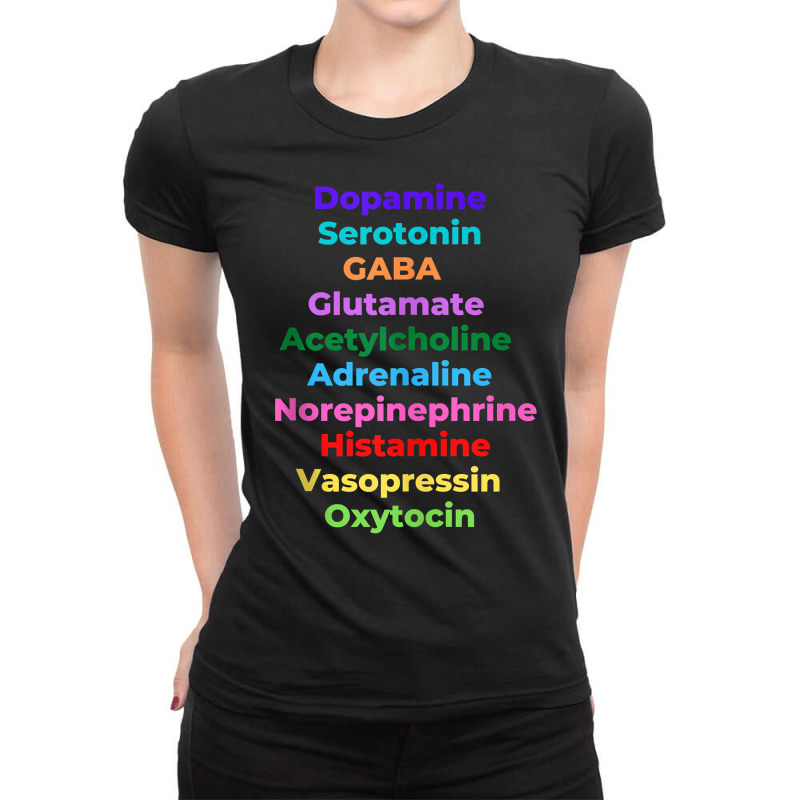 Neurotransmitters   Dopamine Neuroscience Brain Psychology Tank Top Ladies Fitted T-Shirt by sabadmscoastlw | Artistshot