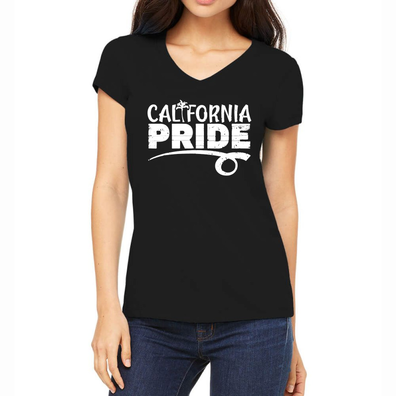 California Pride Lgbtq America Women's V-Neck T-Shirt by BanglaArt | Artistshot