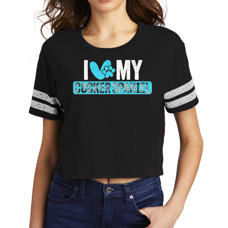 Cocker Spaniel I Love Dog Owners Lovers Premium Scorecard Crop Tee by WirtzRichard | Artistshot