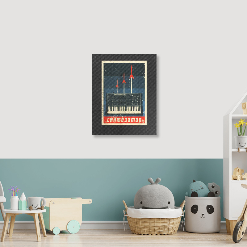 Vintage Synthesizer Portrait Canvas Print | Artistshot