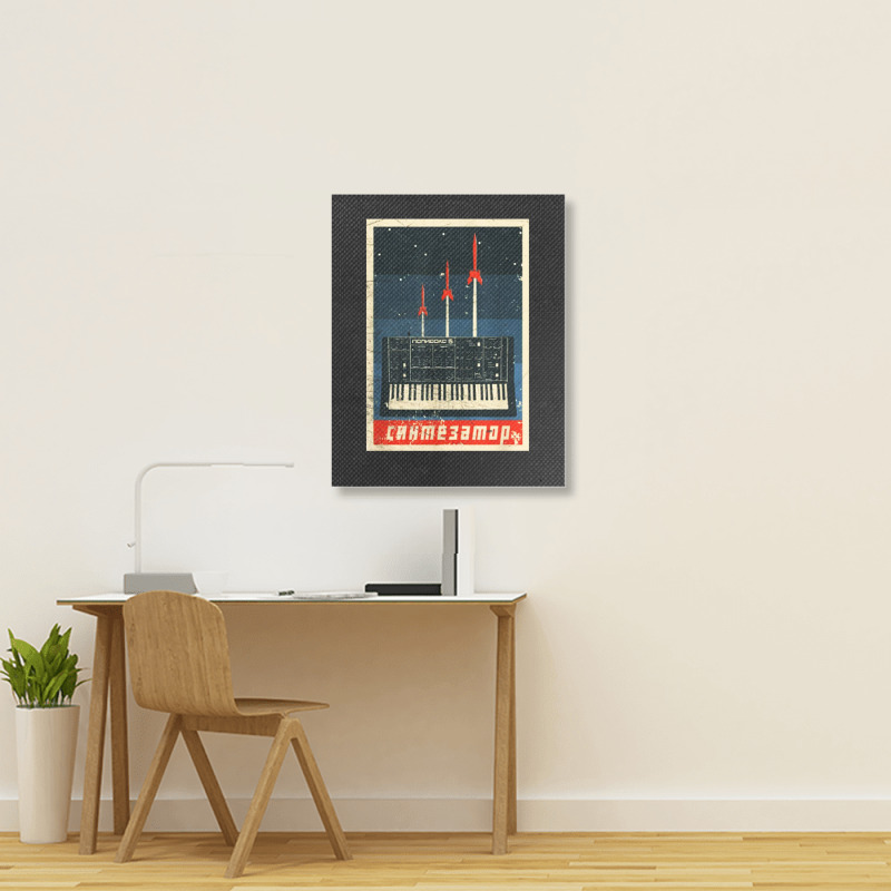 Vintage Synthesizer Portrait Canvas Print | Artistshot