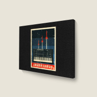 Vintage Synthesizer Landscape Canvas Print | Artistshot