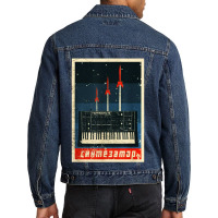 Vintage Synthesizer Men Denim Jacket | Artistshot