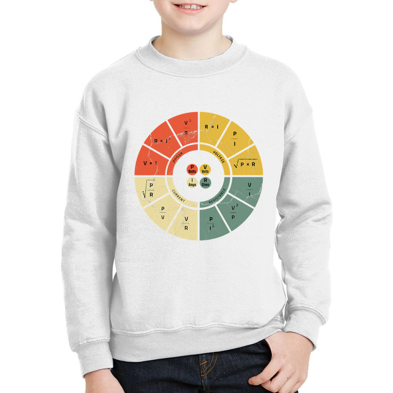 Vintage Ohms Law Diagram Electrical Electronics Engineer T Shirt Youth Sweatshirt by sieuduong86 | Artistshot