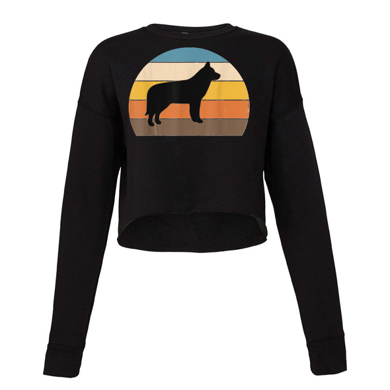 Cool Retro Sunset Siberian Huskys Great Husky Owner Lover Cropped Sweater by WirtzRichard | Artistshot