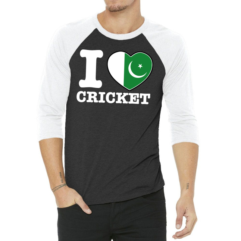 I Love Pakistan Cricket 3/4 Sleeve Shirt | Artistshot