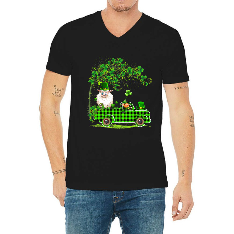 Dabbing Sheep Green Plaid Pickup St V-neck Tee | Artistshot