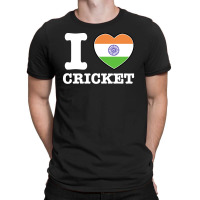 I Love Cricket Indian Flag T-shirt | Artistshot