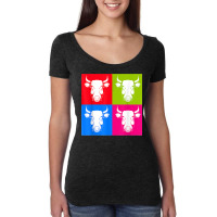 Cow Lover Farm Animal Farming Farmer Pop Art Cow Women's Triblend Scoop T-shirt | Artistshot